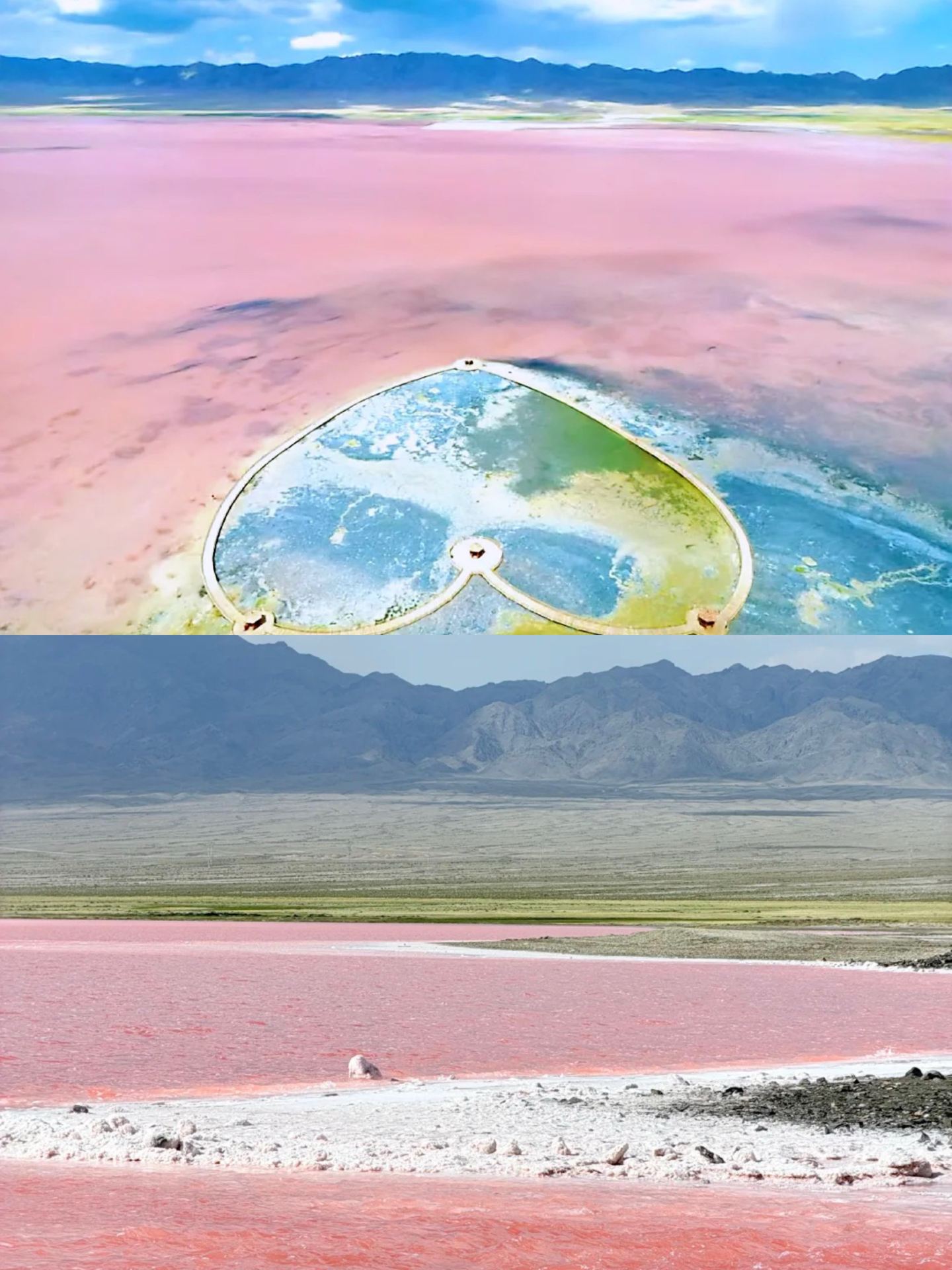 Xinjiang's spilled strawberry milkshake can no longer be hidden: visit the pink Huancai Lake for free