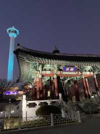 ［韓國］龍頭山公園/釜山塔｜晚上的釜山塔也太美了吧！