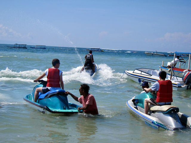 Water Sports Adventure at Nusa Dua Beach: Jet Skiing, Parasailing, and Relaxation