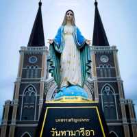 โบสถ์สวย จันทบุรี โบสถ์วัดแม่พระปฏิสนธินิรมล 