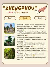 3-Day Relaxing Trip to Zhengzhou