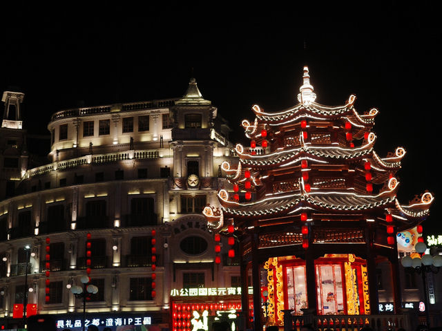 🌃 **【汕頭小公園：夜幕下的老城韻味】** 🏮  