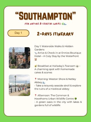 Southampton itinerary for Nature&walks