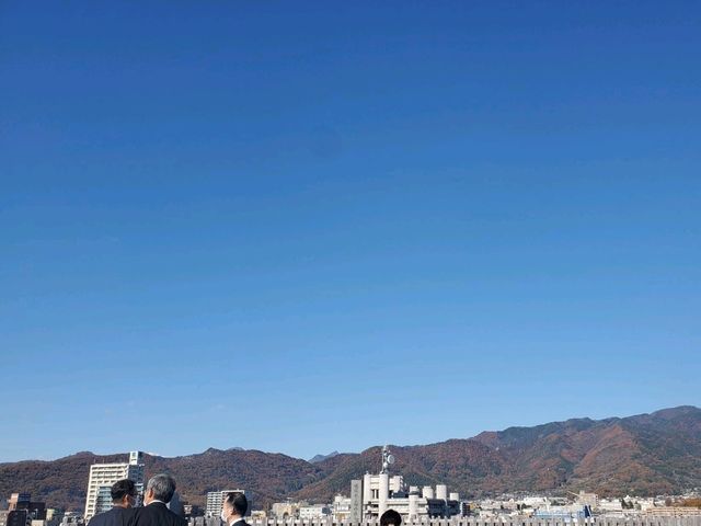 石垣の上からの景色が🙆