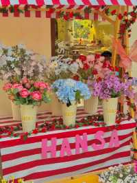 คาเฟ่ดอกไม้และร้านอาหารฟีลครอบครัวในสวน 🌸🌷