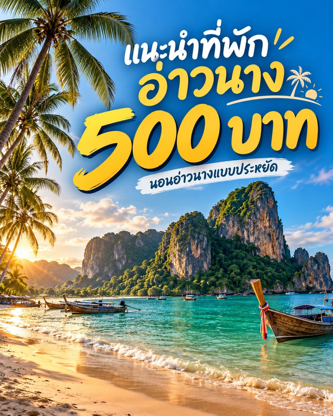 🏝️ Bạn muốn đến Krabi nhưng không muốn chi phí chỗ ở làm hao hụt ngân sách du lịch? Có những chỗ ở giá chỉ 500 baht ở Ao Nang!