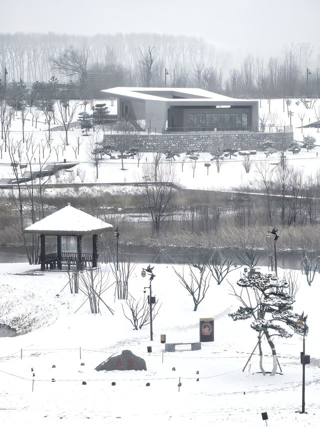 今日立春丨再看一眼雪落太原雁丘園