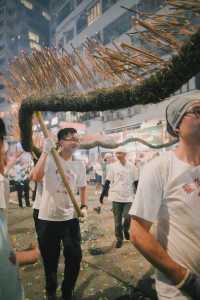 香港大坑舞火龍現場真的太震撼了！！
