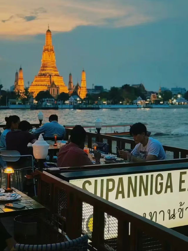 Super beautiful sunset restaurant by the Chao Nam River in Bangkok 🌅