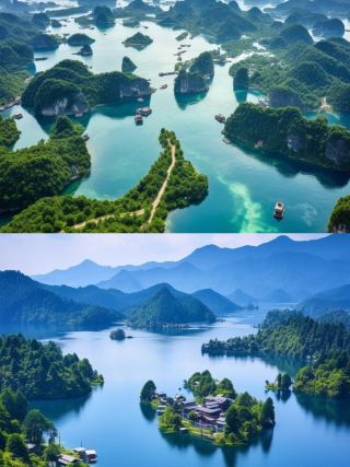 Stay in a room with a lake view, open the window and see the morning mist over Qiandao Lake.