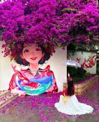 昆明｜手绘簪花少女墙&⃓簕杜鹃梦幻联动