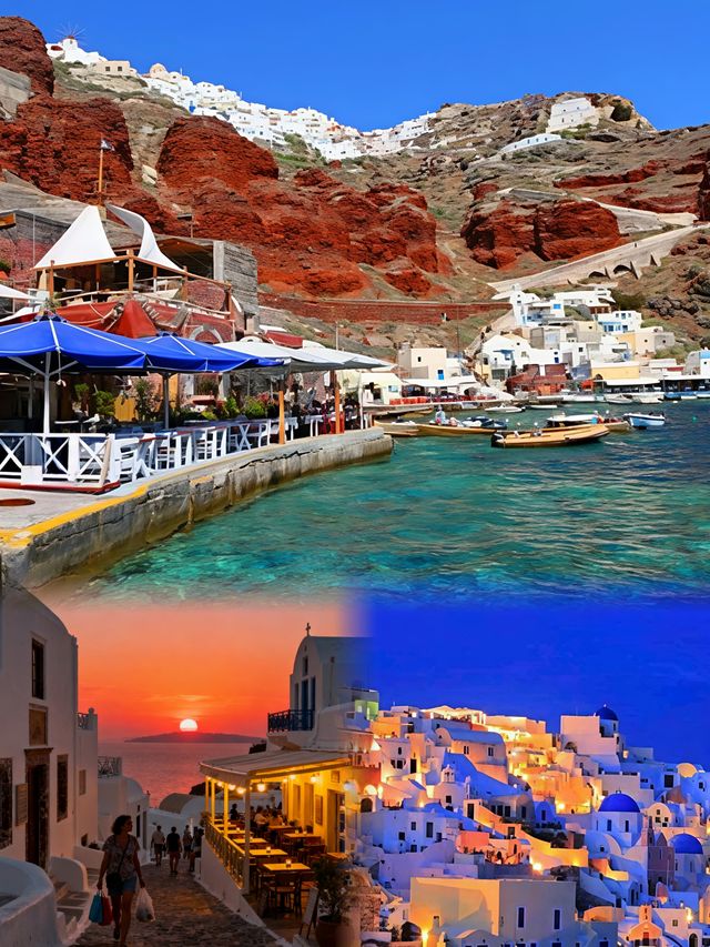 走在伊亞街道，連影子都染上了愛琴海的溫柔