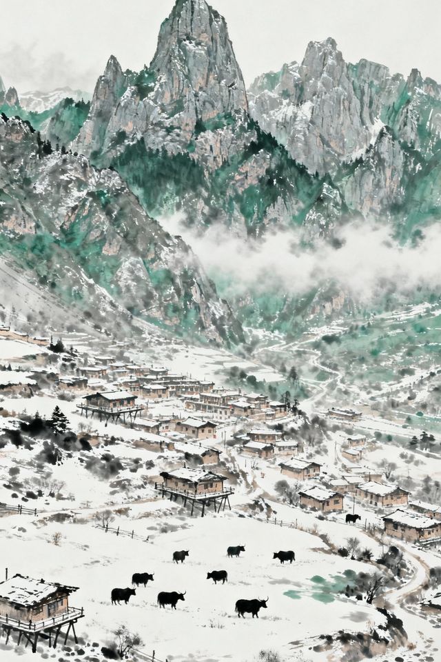 雪落「石匣子」,邂逅冬日扎尕那的中式寫意仙境 雪落「石匣子」,邂逅冬日扎尕那的中式寫意仙境