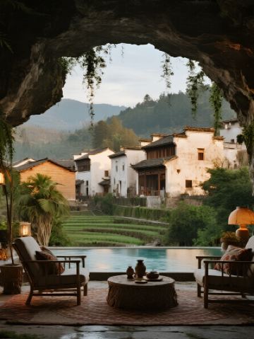 민중의 겨울 비경, 명청 시대의 그림 속으로 들어가 산꼭대기에서 따뜻한 가을 햇살을 만나다!