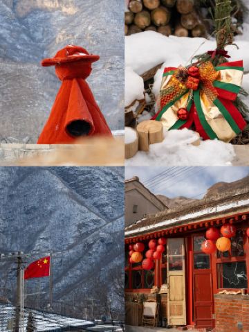 A day trip around Beijing! Snow-covered terraced fields + a charming coffee shop! Absolutely stunning!