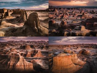 เมืองผีอูโร ซินเจียง | ภูมิประเทศแบบยาร์ดังอันมหัศจรรย์ภายใต้แสงอาทิตย์ตกดินอันงดงาม!