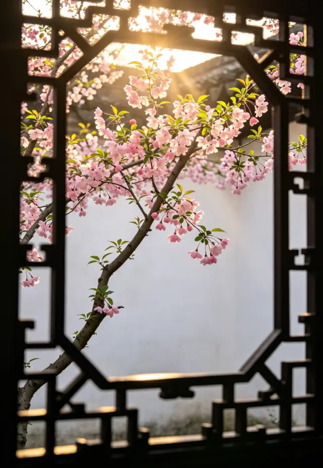 Spring's long journey of life, peace and joy hang on the branches