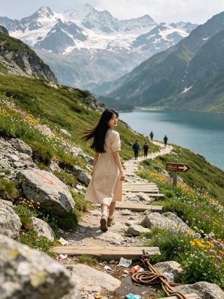 1. Swiss summer light hiking | Riffelsee + First cliff + Rigi flower trail