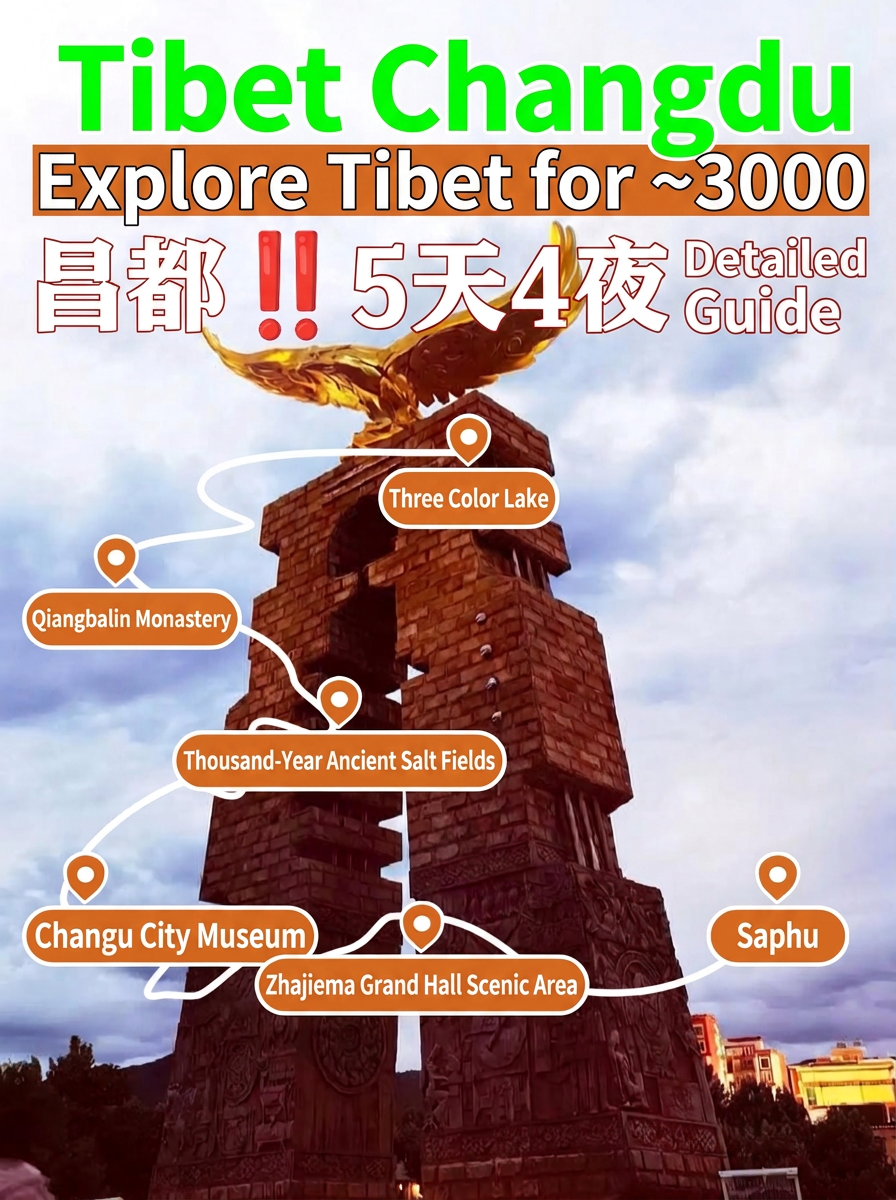 Budget 3,000 per person for a 5-day, 4-night budget-friendly guided trip to Chamdo, Tibet