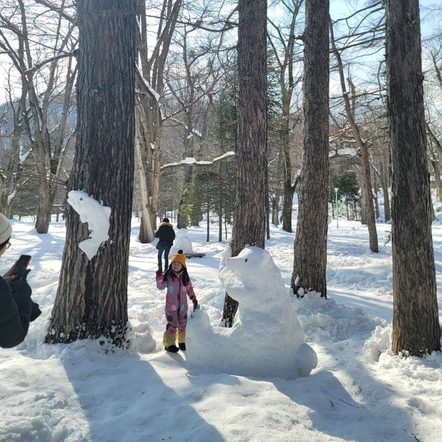 눈이 가득한 삿포로의 마루야마 공원 円山公園 일본여행