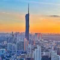 Amazing sunset and KL city skyline