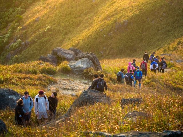 Lantau Peak - the highest place you can hike to in Hong Kong.