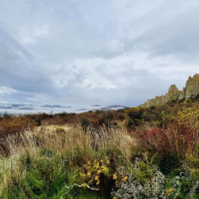 Hiking at Clay Cliffs near Omarama