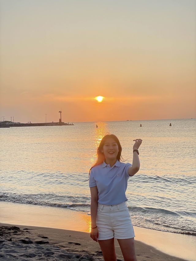 그림 같은 노을과 귀여운 목마등대🐴가 반겨주는 이호테우 해변🌊