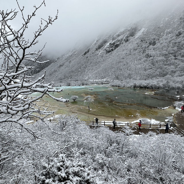 冬日仙境：黃龍五彩池