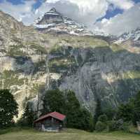 Small traffic free village in Switzerland