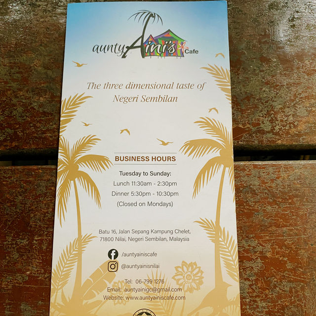 Authentic Malay Flavors at Aunty Aini's Café in Nilai