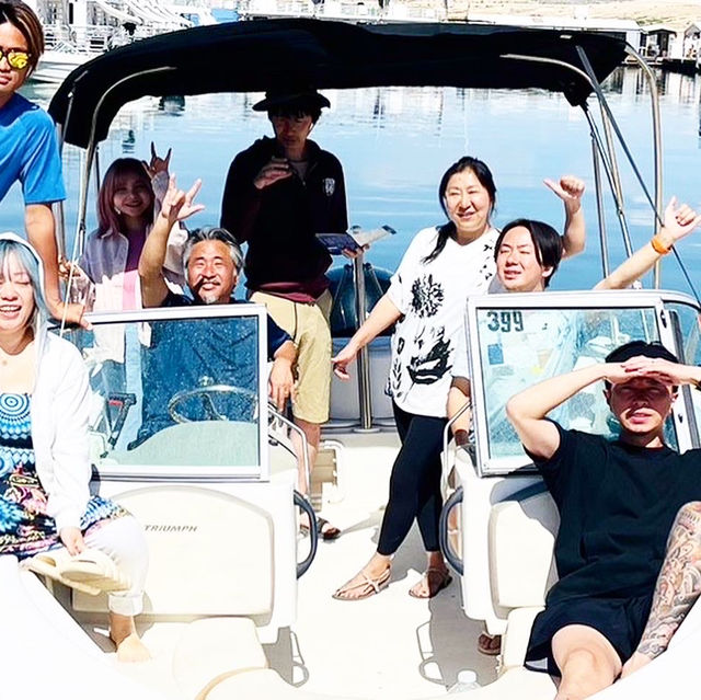 人工湖でボート遊び🛶