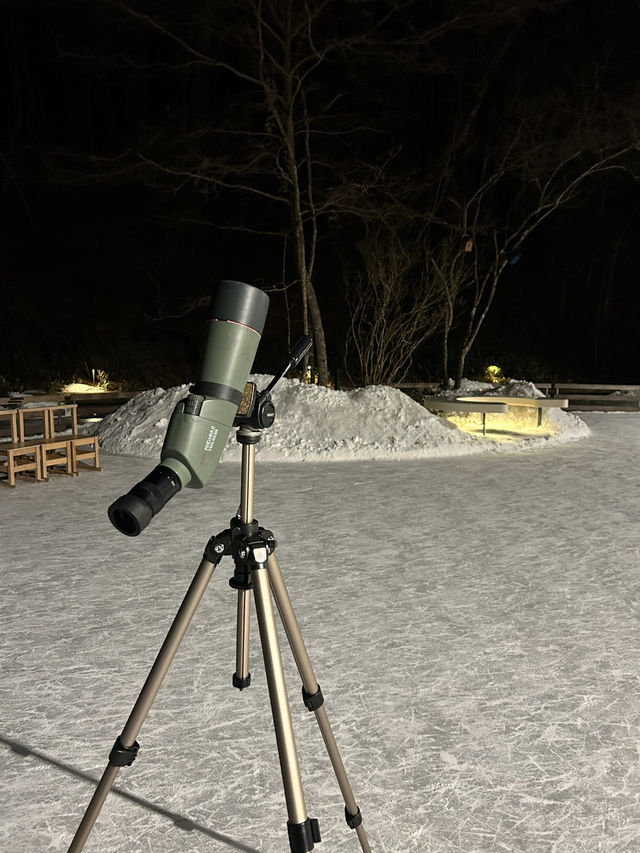 【軽井沢】氷上で満点の星空観測