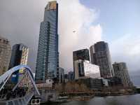 Walk on this bridge for sweeping views of Melbourne 