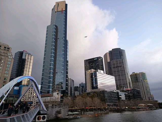 Walk on this bridge for sweeping views of Melbourne 