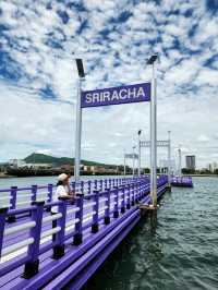 สะพานลอยน้ำสีม่วง  Land markใหม่เกาะลอย ศรีราชา