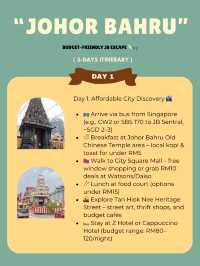 🇲🇾 Johor Bahru Itinerary: Budget-Friendly JB Escape 💸🚌