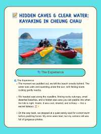 📝 Hidden Caves & Clear Water: Kayaking in Cheung Chau
