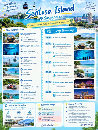 🇸🇬Sentosa Island – A Fun-Filled Day in Singapore 🌴🌊