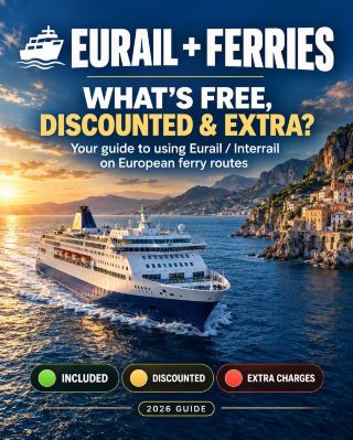 🚢 รถไฟยุโรป + เรือเฟอร์รี่ — มีอะไรฟรี ลดราคา และมีค่าใช้จ่ายเพิ่มเติมบ้าง? 🇪🇺