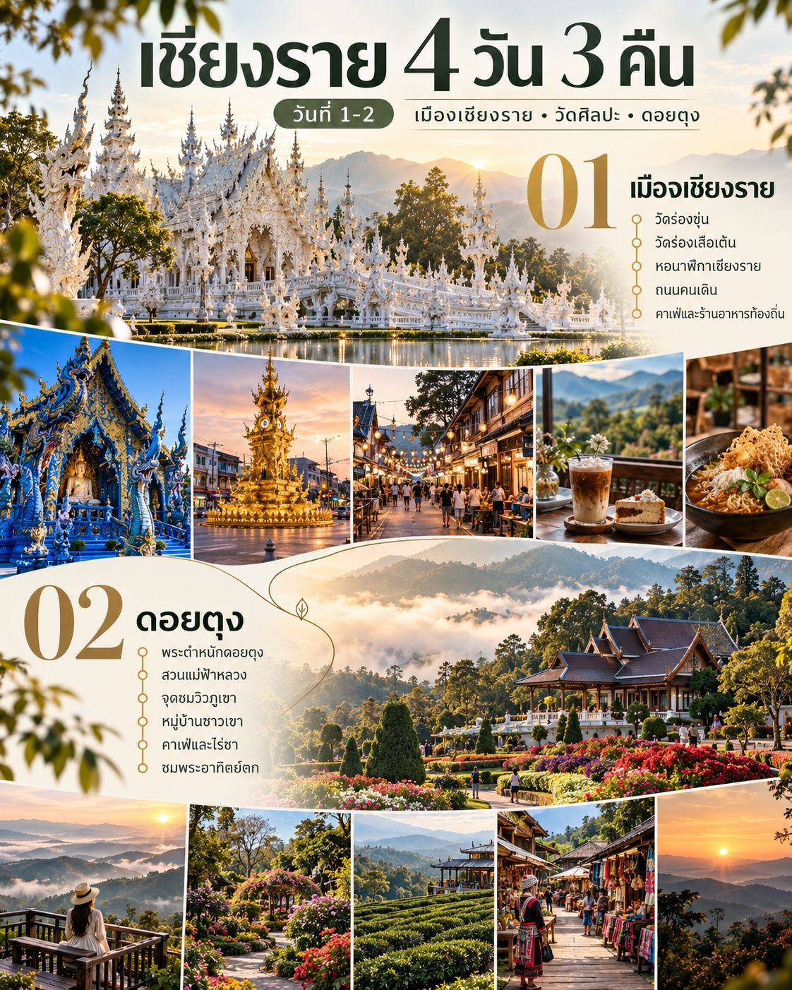 Chiang Rai 4D3N: Beyond Temples – Mountains, Tea Plantations, and the Golden Triangle.