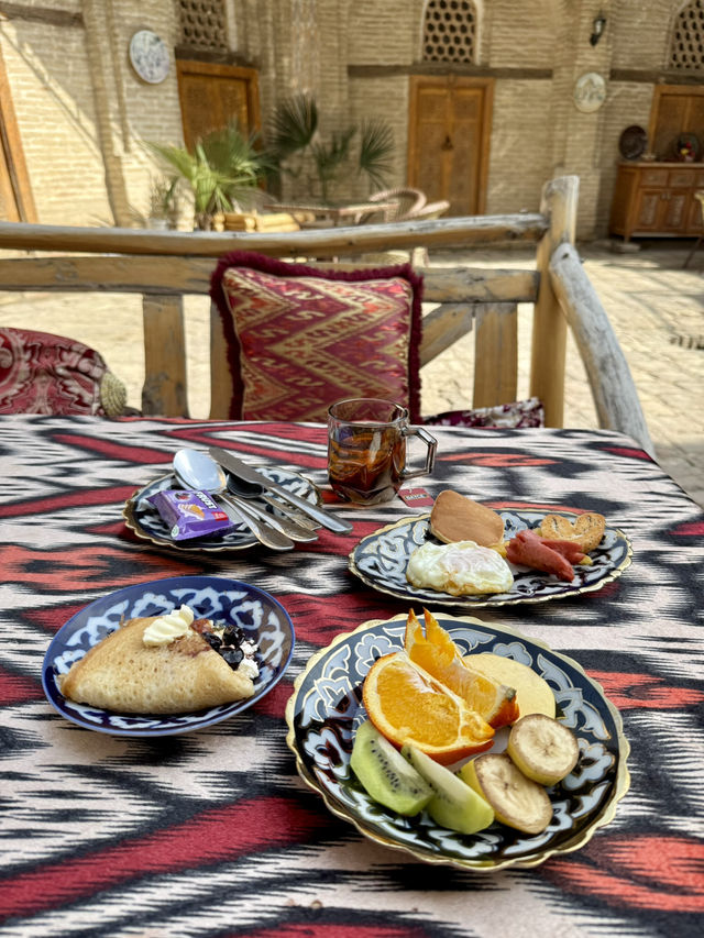 Spring Mornings in Bukhara – Breakfast on the Terrace