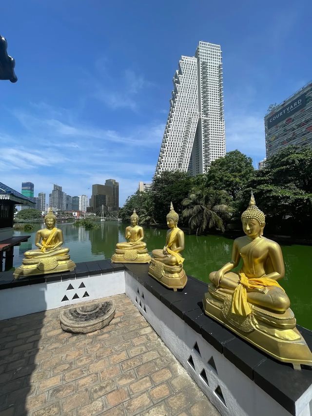 科倫坡精緻的水中寺院