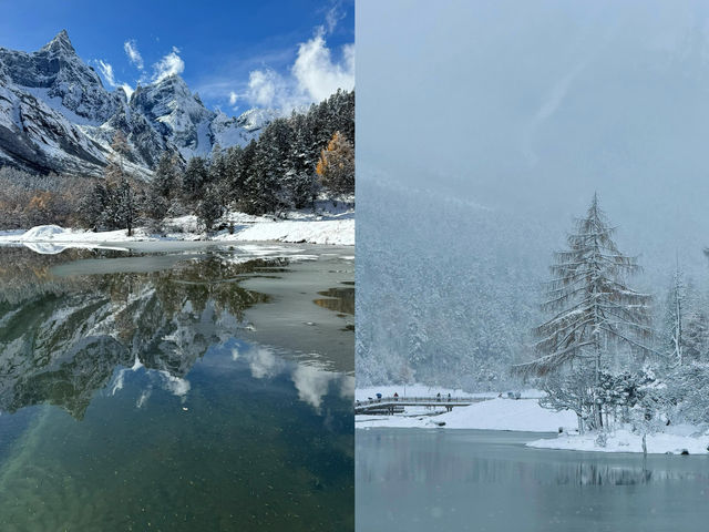 11.4實拍｜畢棚溝下雪天美得要屏蔽朋友圈。