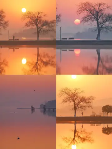 Omg, I saw a colorful morning at Donghu! So beautiful!