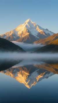 雪山倒映碧湖中,這片秘境美得不像人間