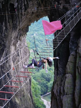 First-timer's challenge to the high-altitude via ferrata at Xia Tianxia – thrilling and perfect for photos