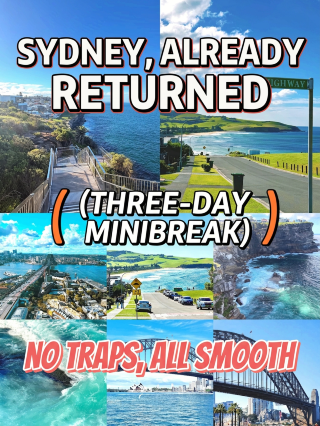 Stayed in Sydney for three days with no disappointments at all. I didn’t want to leave
