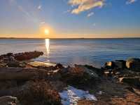 Historical Twilight: Sunset at Sandy Hook Beach Pier