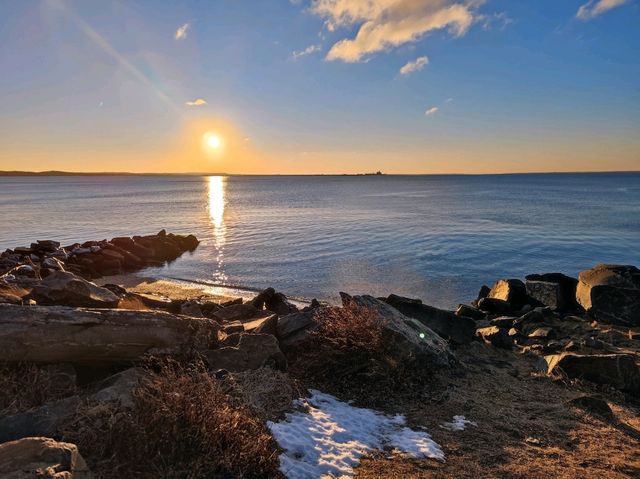 Historical Twilight: Sunset at Sandy Hook Beach Pier